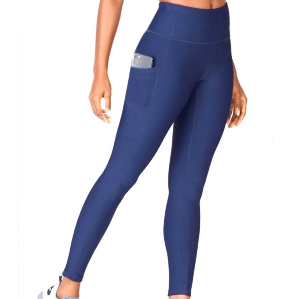 SPYDER • Active Navy Pocketed Workout Leggings Size M